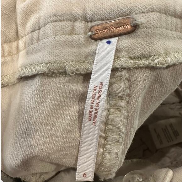 Free People Hit Back Flare Pants In Morning Oat Size 6 - Picture 8 of 9